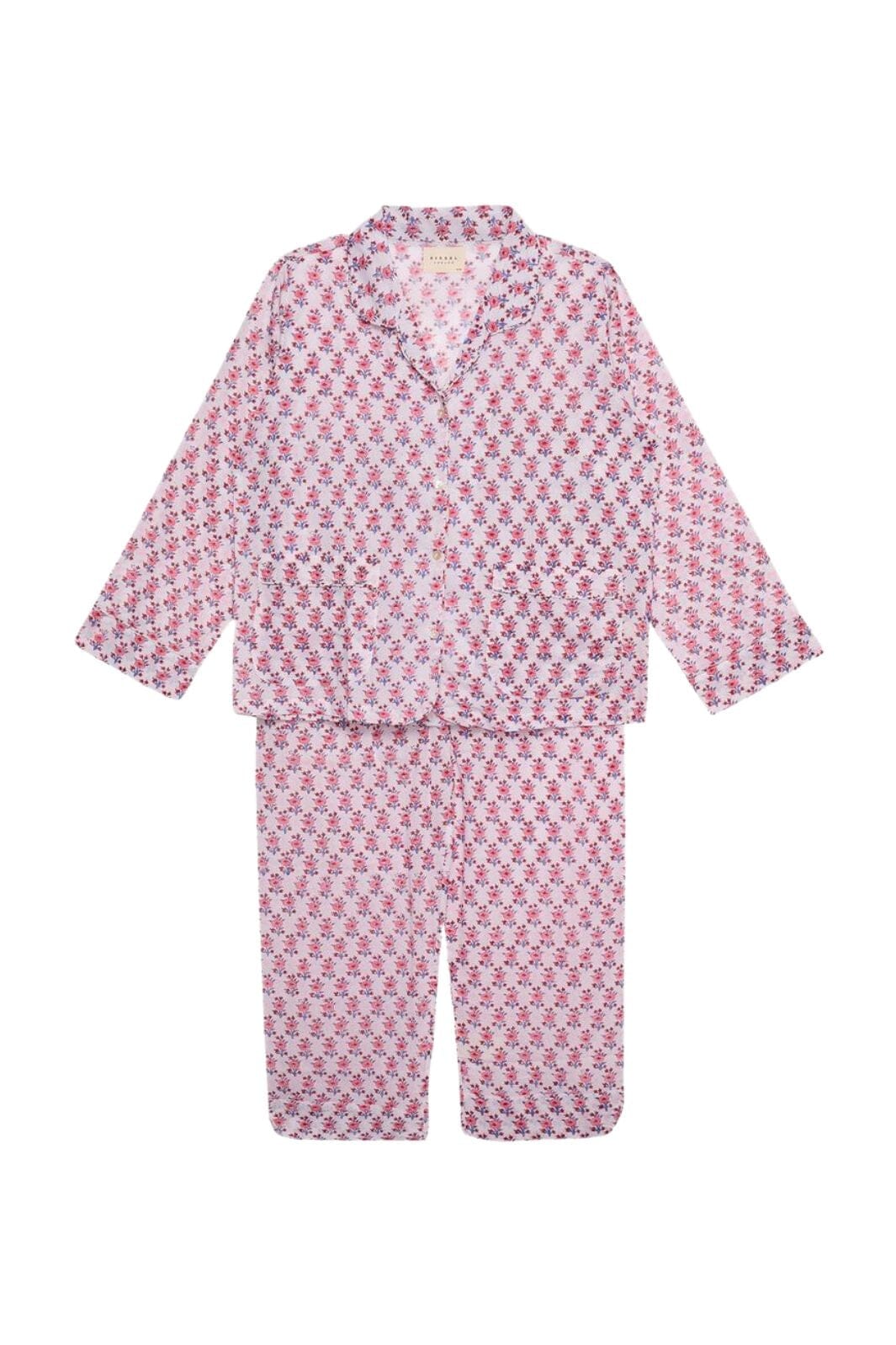 Forudbestilling - Sissel Edelbo - Nuit MINI Organic Cotton Set SE 1362 - White Floral Nattøj