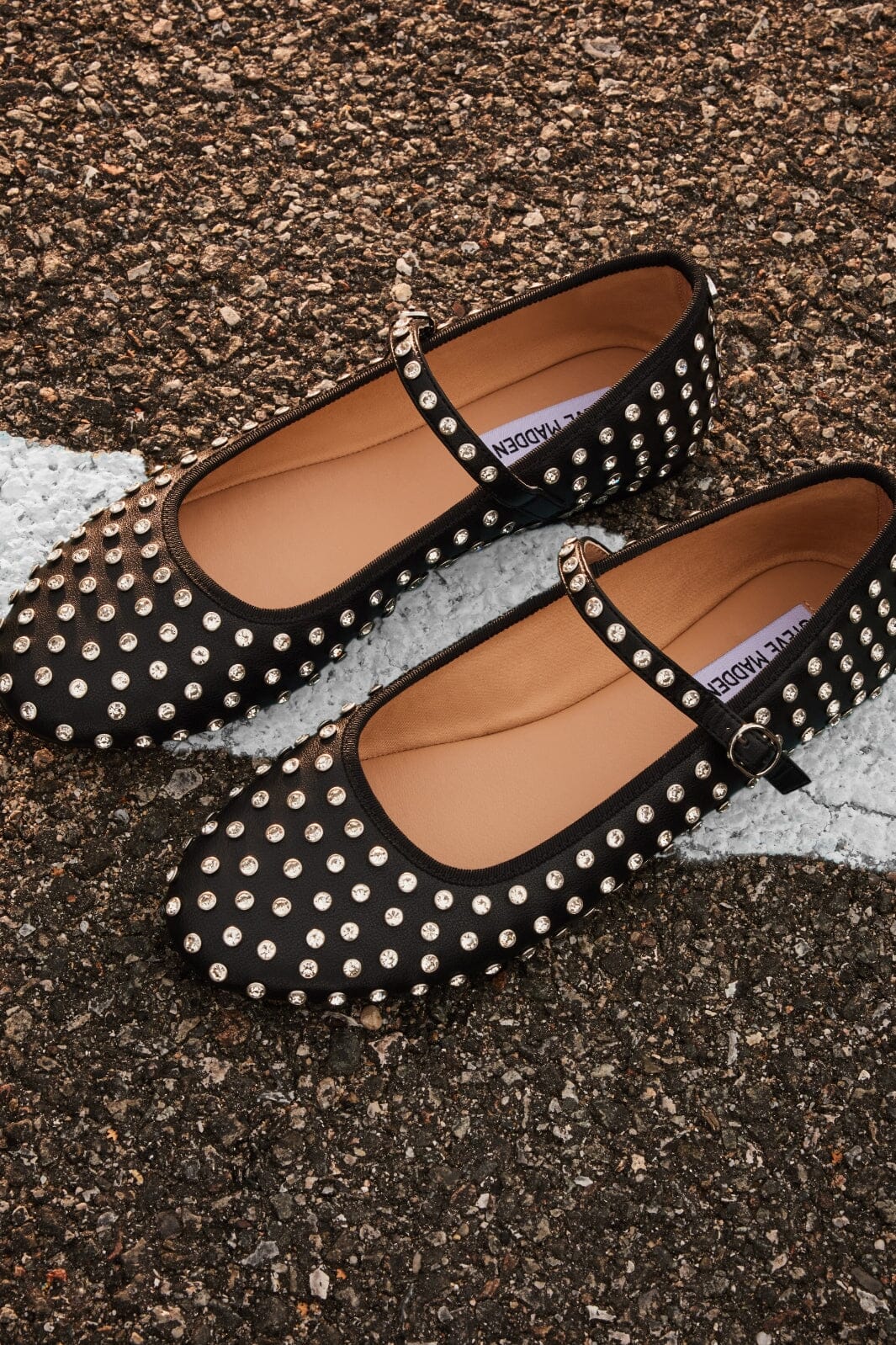Forudbestilling - Steve Madden - Vinetta-R Sandal - Rhinestone Ballerinaer