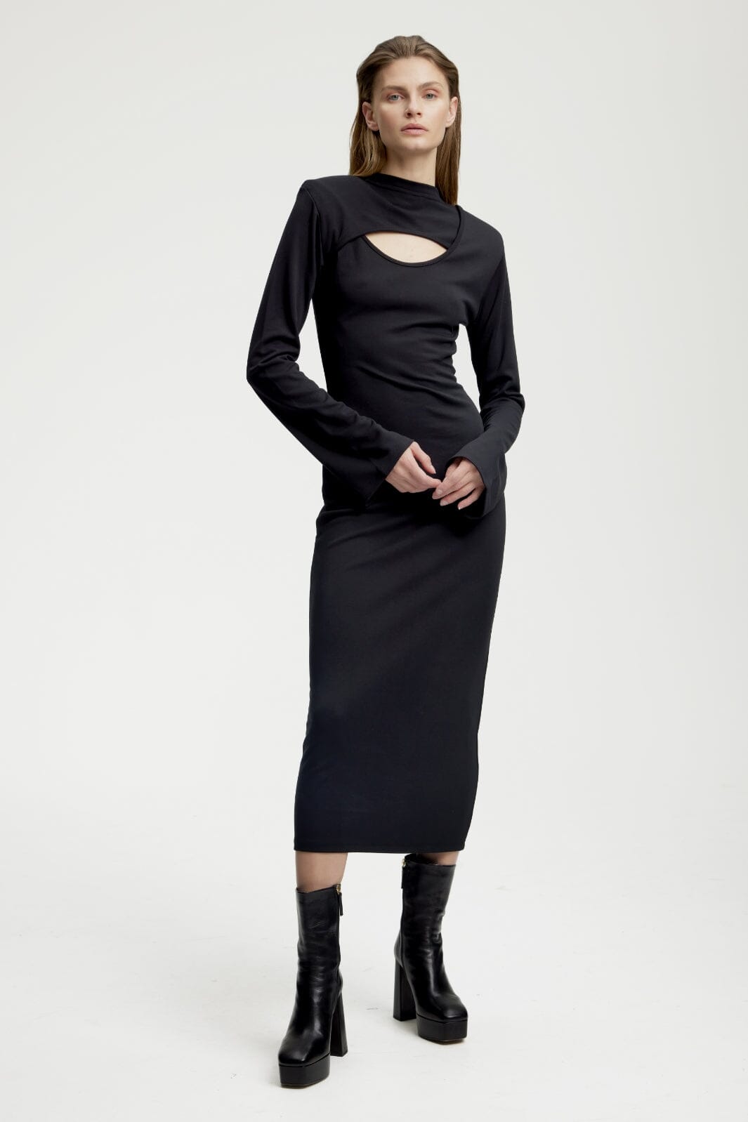 Gestuz - AnkaGZ long dress - Black Kjoler