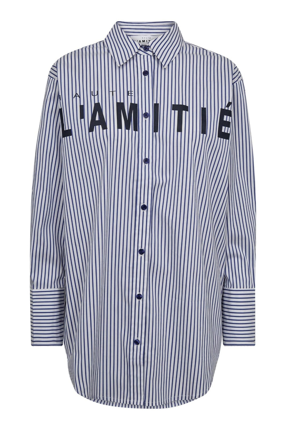 Haute L'Amitié - Stripe Chest Logo Shirt HL10300 - White Blue Stripe