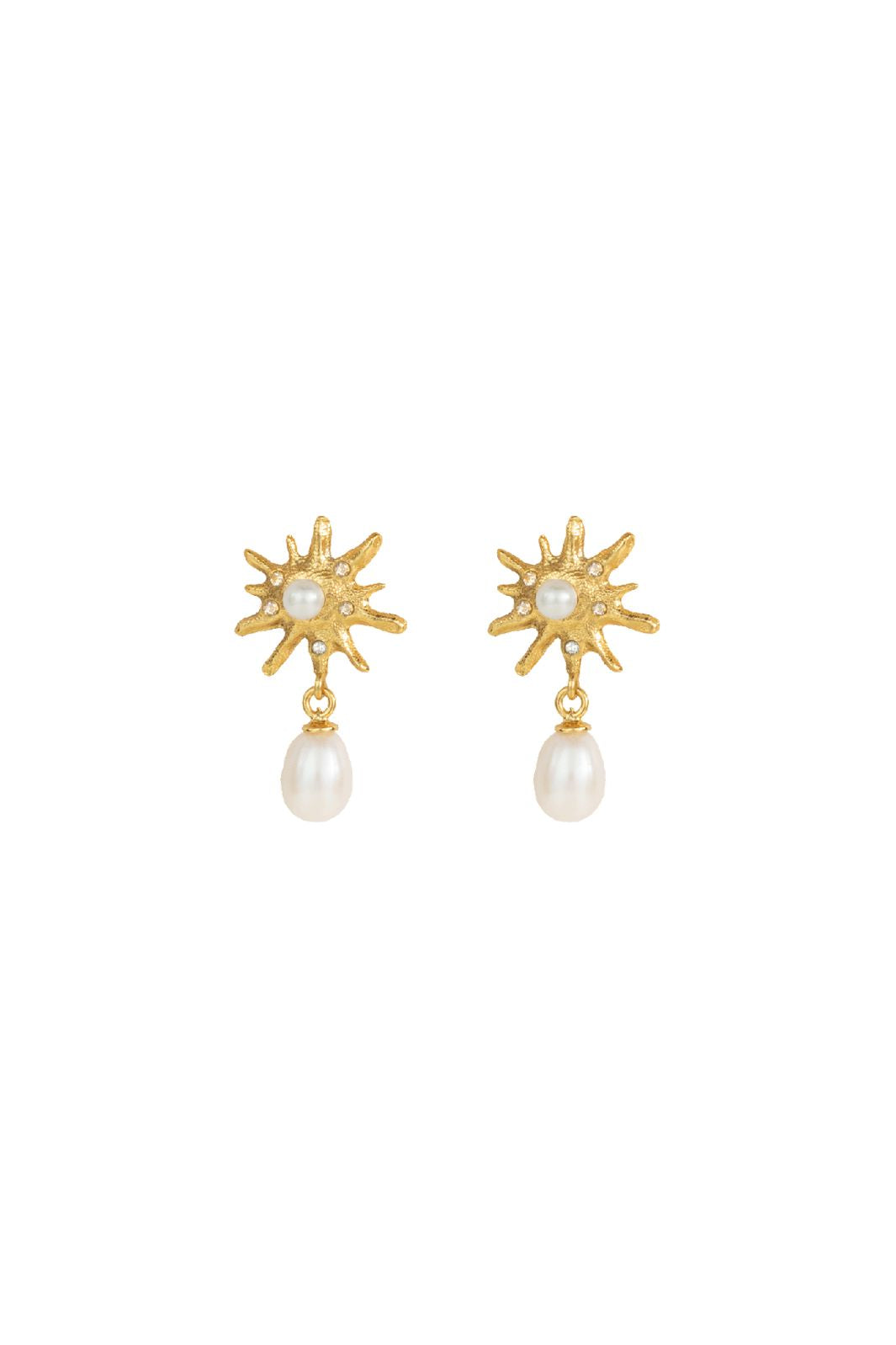 House Of Vincent - Rhea Earrings VJ233-UEG - White - Gilded