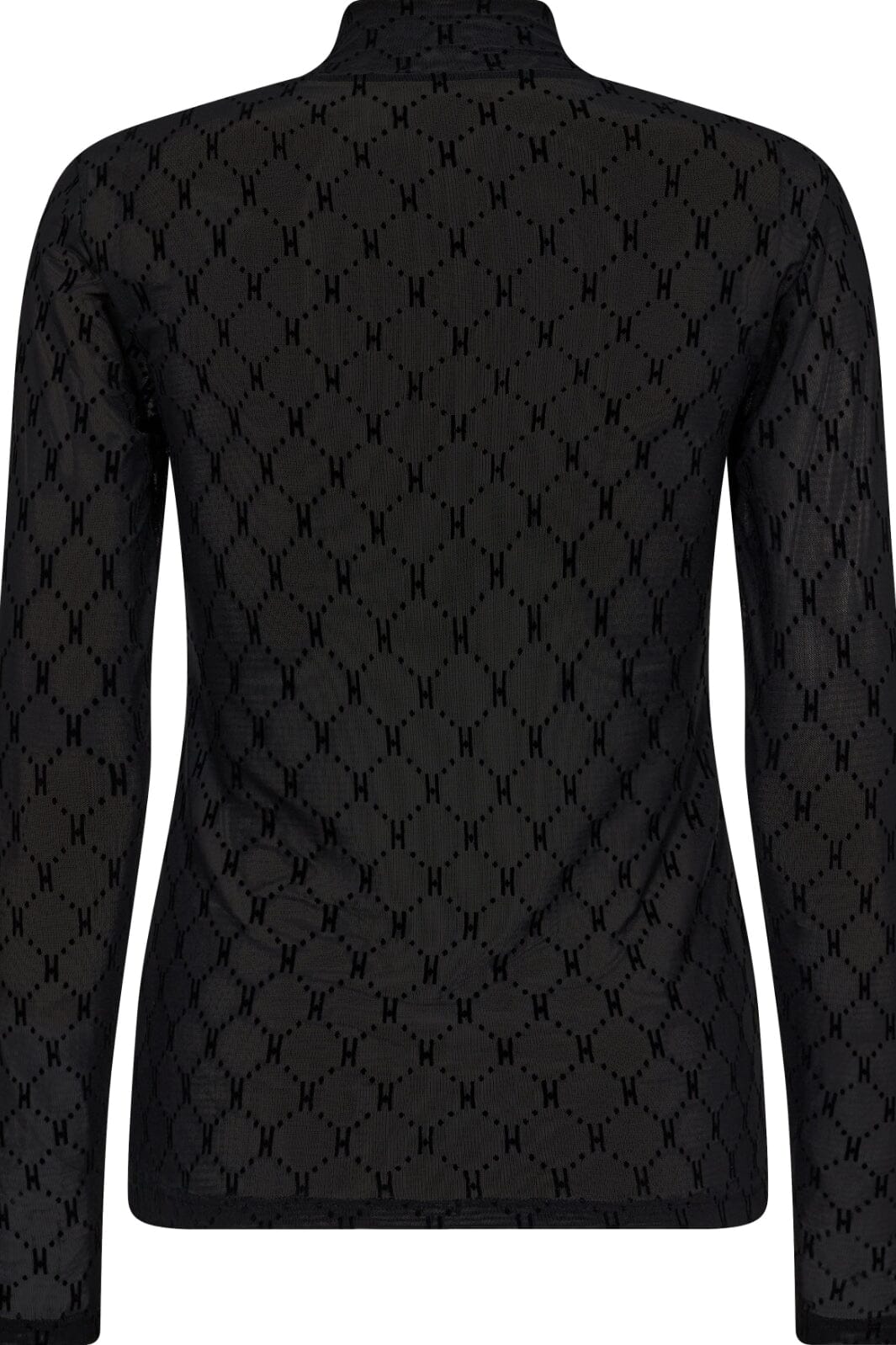 Hype The Detail - Mesh Turtle Neck 315-14 - 9 Sort Toppe