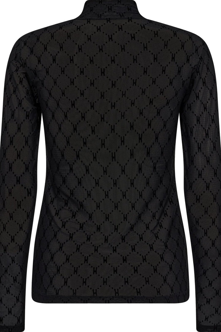 Hype The Detail - Mesh Turtle Neck 315-14 - 9 Sort Toppe