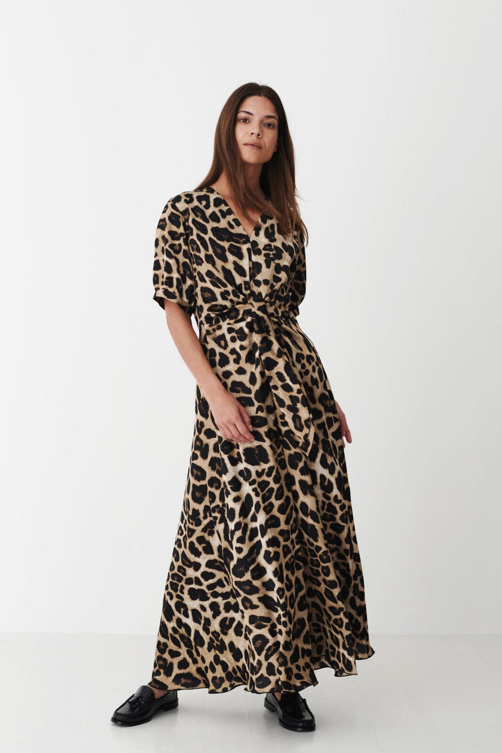 Karmamia - Faye Dress 2216 - Hammered Leopard Kjoler