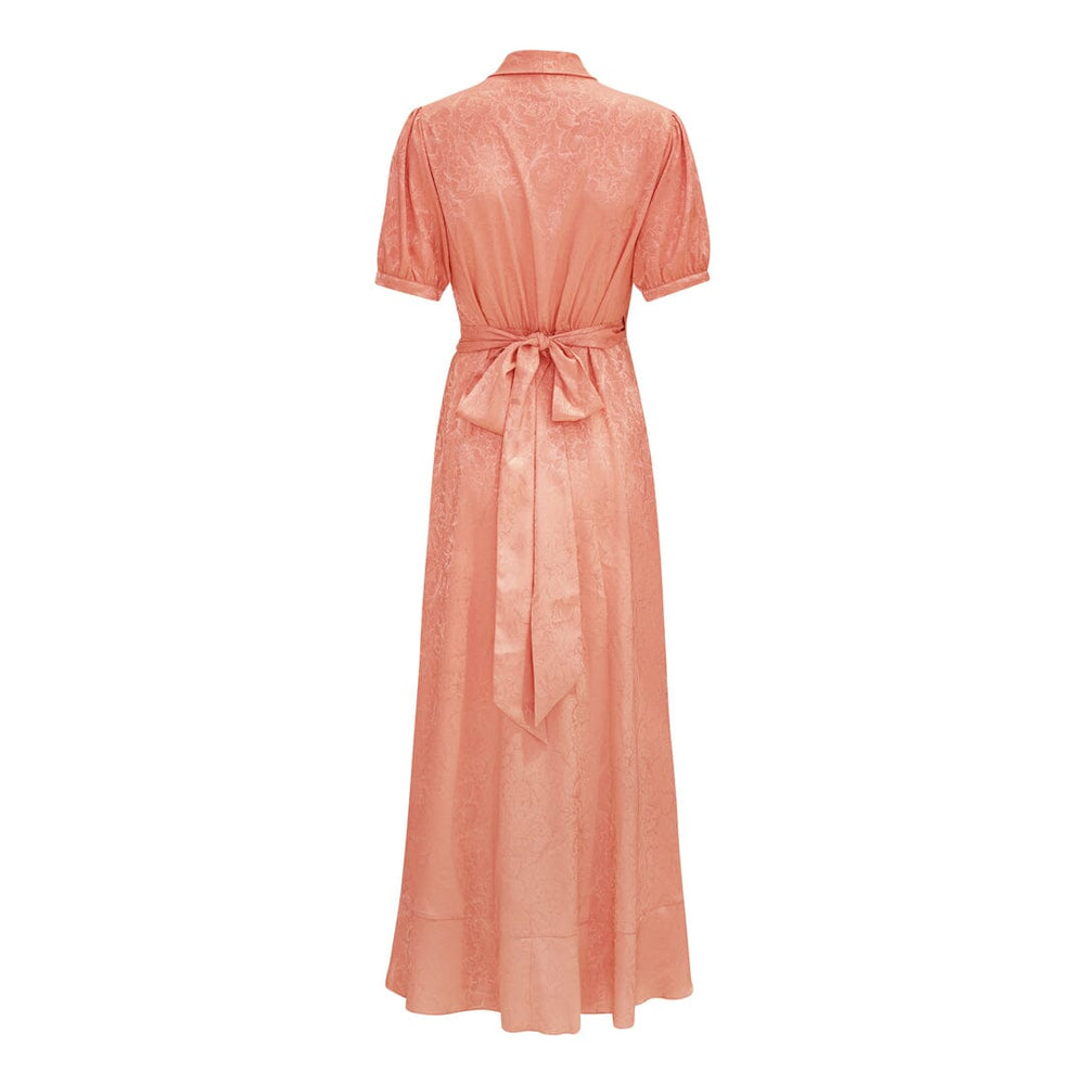 Karmamia - Iris Dress - Peach Flower Jacquard Kjoler