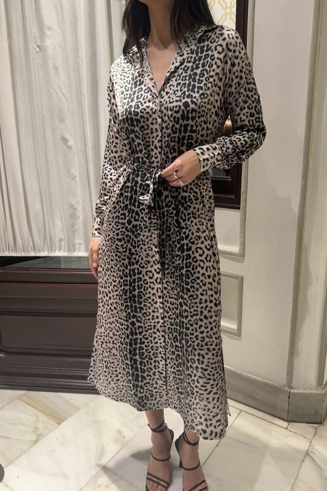 Karmamia - Jean Dress 2123 - Nude Leopard Kjoler