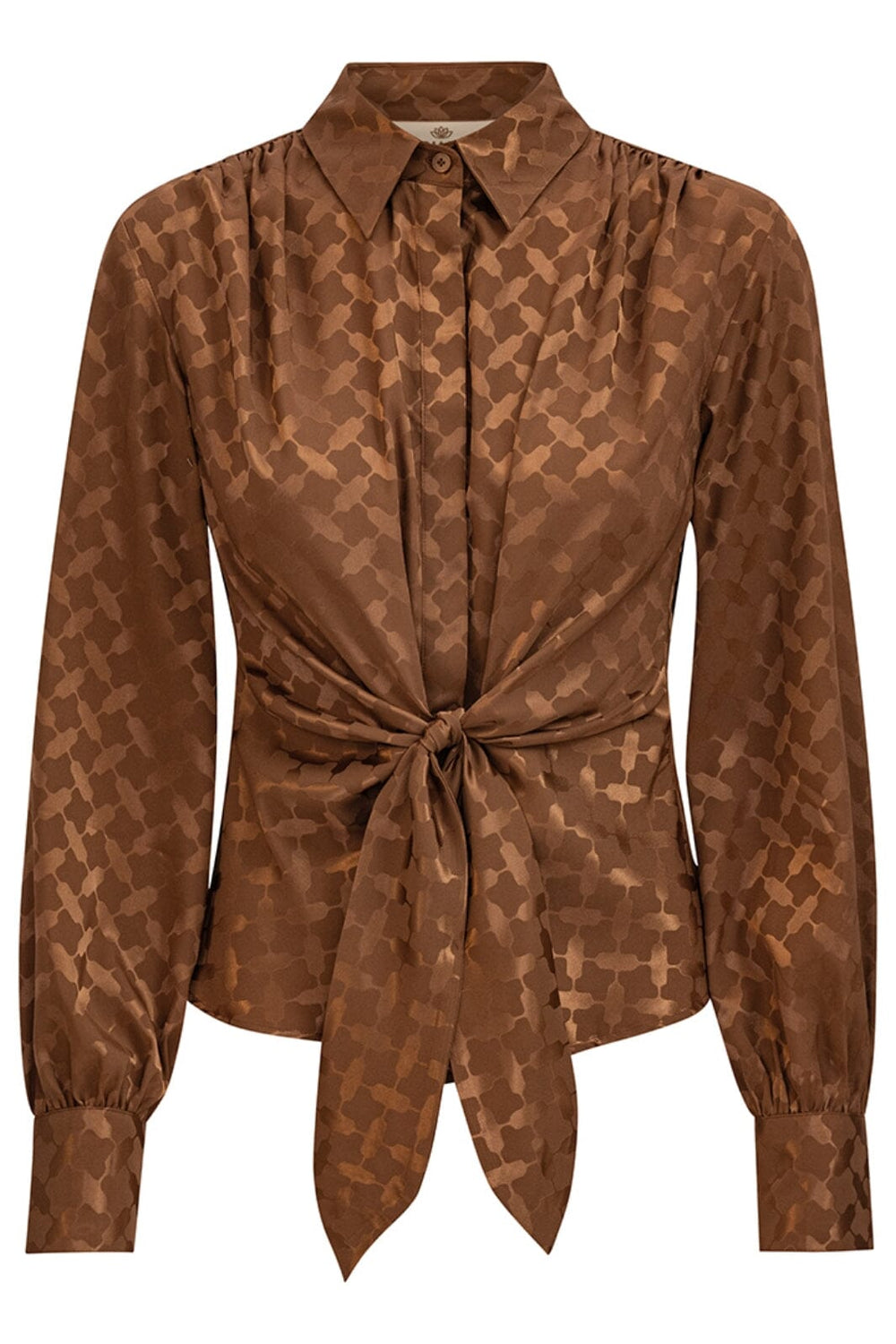 Karmamia - Lee Shirt - Camel Keffiyeh Jacquard Skjorter