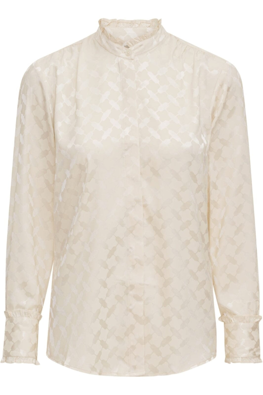 Karmamia - Trinity Shirt - Ivory Keffiyeh Jacquard Skjorter