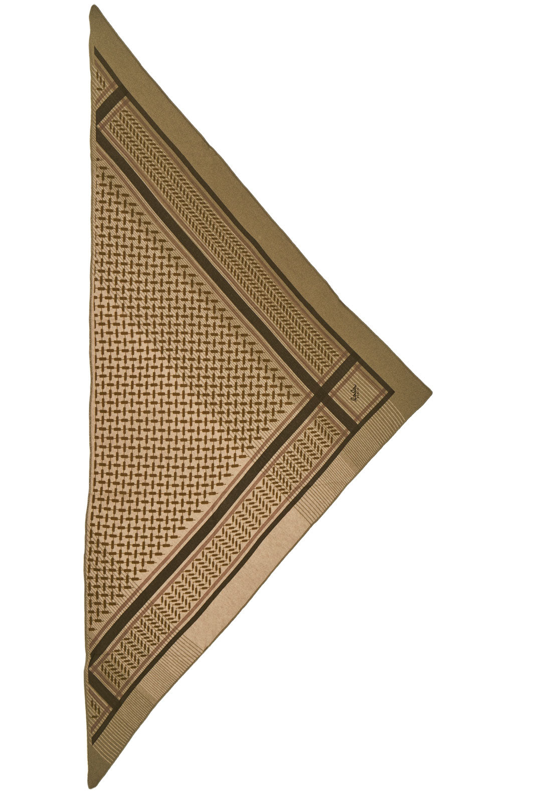 Lala Berlin - Triange Trinity Degradeé M - Militare Dune Tørklæder