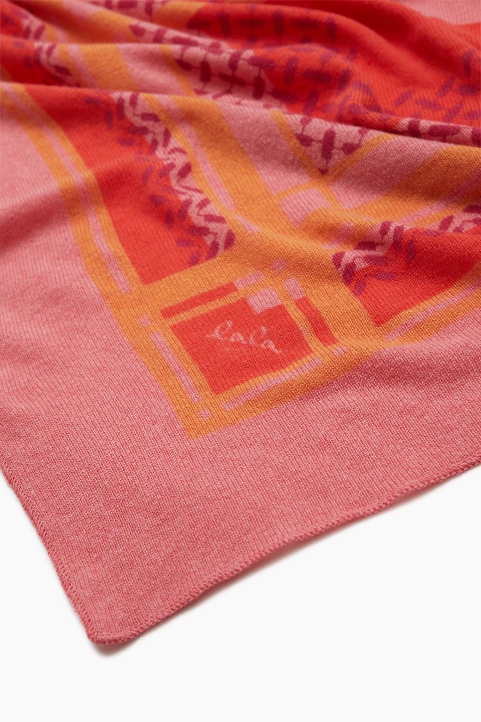Lala Berlin - Triangle Double Heritage - Rosa/Orange Tørklæder