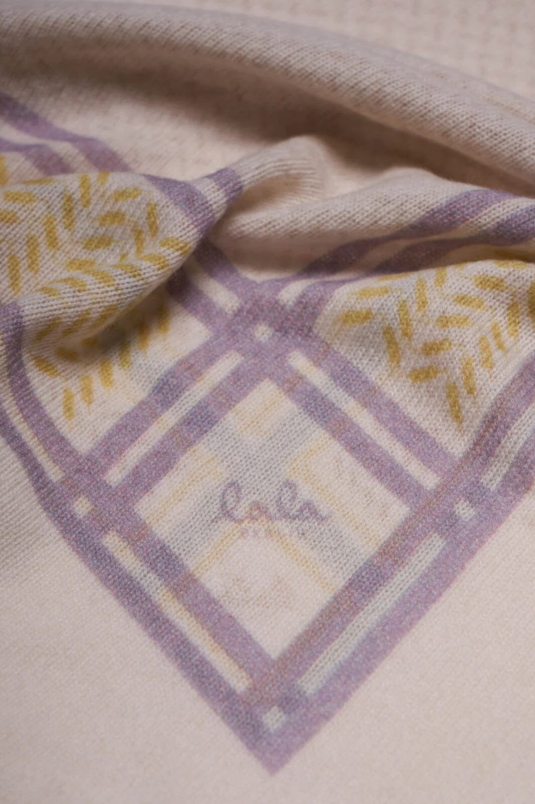 Lala Berlin - Triangle Heritage Double - egret flip Tørklæder