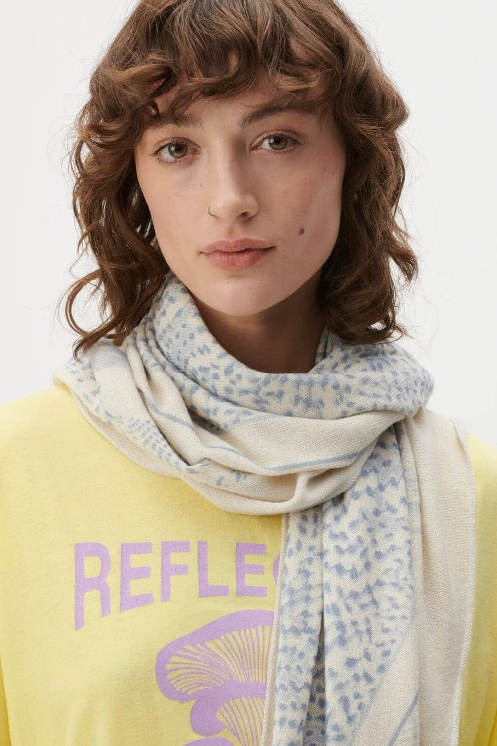 Lala Berlin - Triangle Heritage Swirl - sky marble swirl Tørklæder