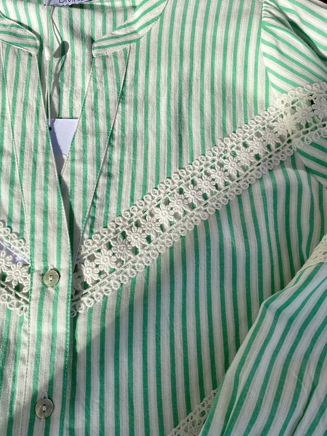 Love & Divine - Love1120 - 831 Cream/L. Jade Skjorter