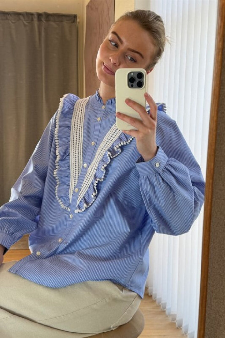 Love & Divine - Love1295 18516 - 832 - Blue/White Skjorter