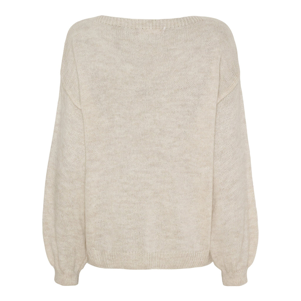 Marta Du Chateau - Mdcamarante Knit 64023 - Beige Strikbluser