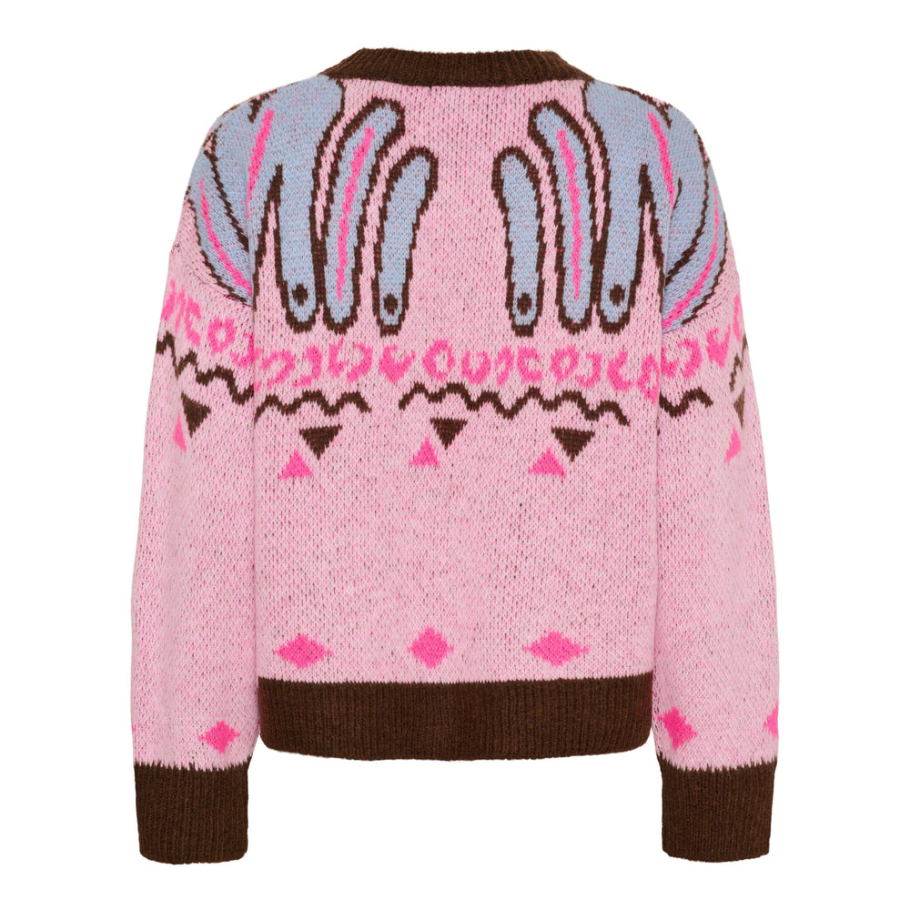 Marta Du Chateau - Mdcbilla Knit 8153 - Pink Strikbluser