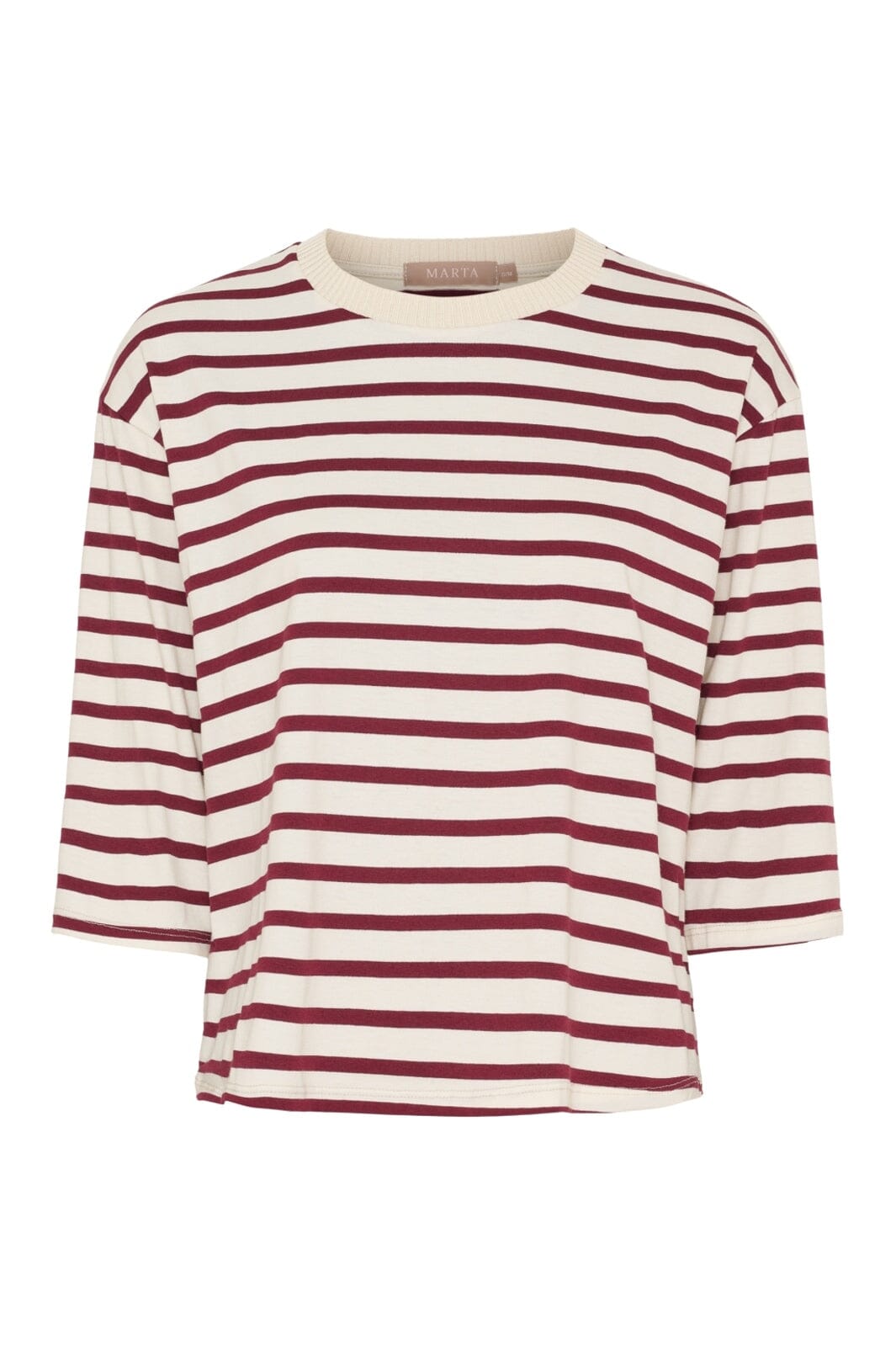 Marta Du Chateau - Mdcbrooklyn Tee 58351 - Beige/Bordeaux