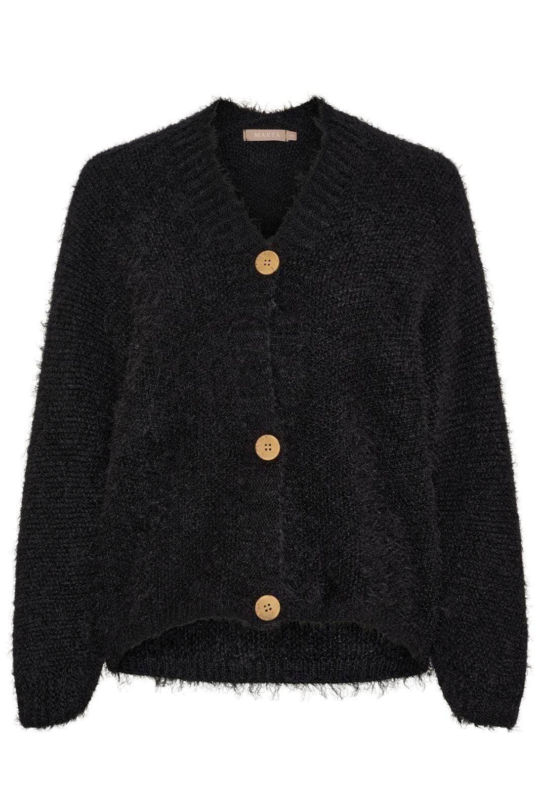 Marta Du Chateau - Mdcdakota Knit 809 - Black Cardigans