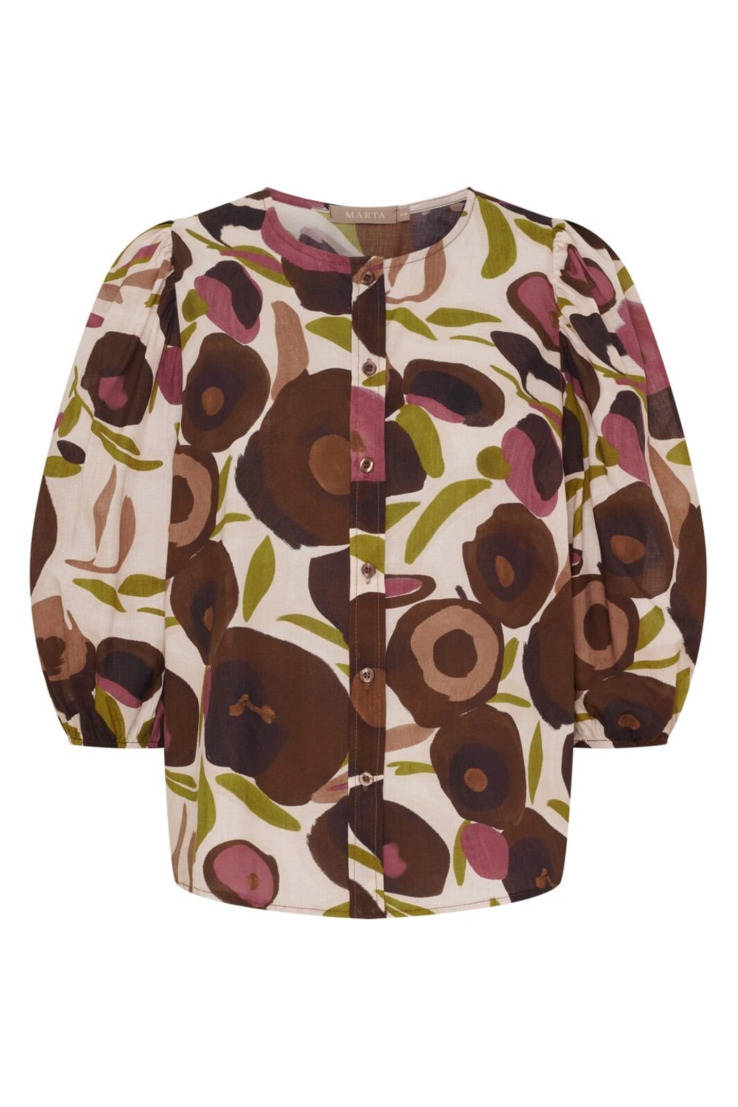 Marta Du Chateau - Mdcevelina Shirt 58130M - Brown Print