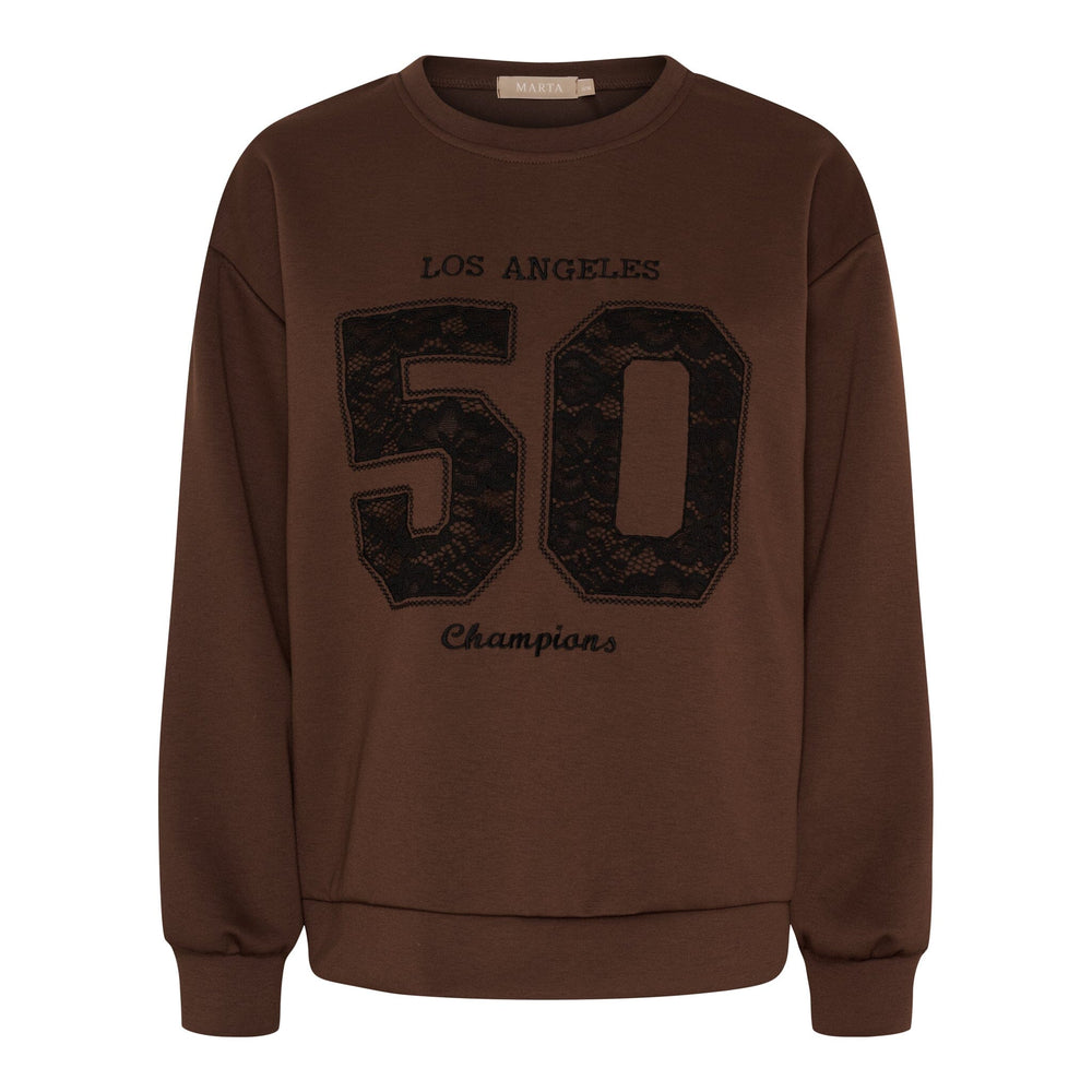 Marta Du Chateau - Mdcliora Sweat 58512M - Moro/Black Sweatshirts