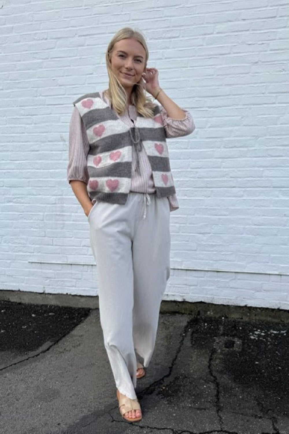 Marta Du Chateau - Mdcphoenix Knit Vest 8069 - Old Rose Veste