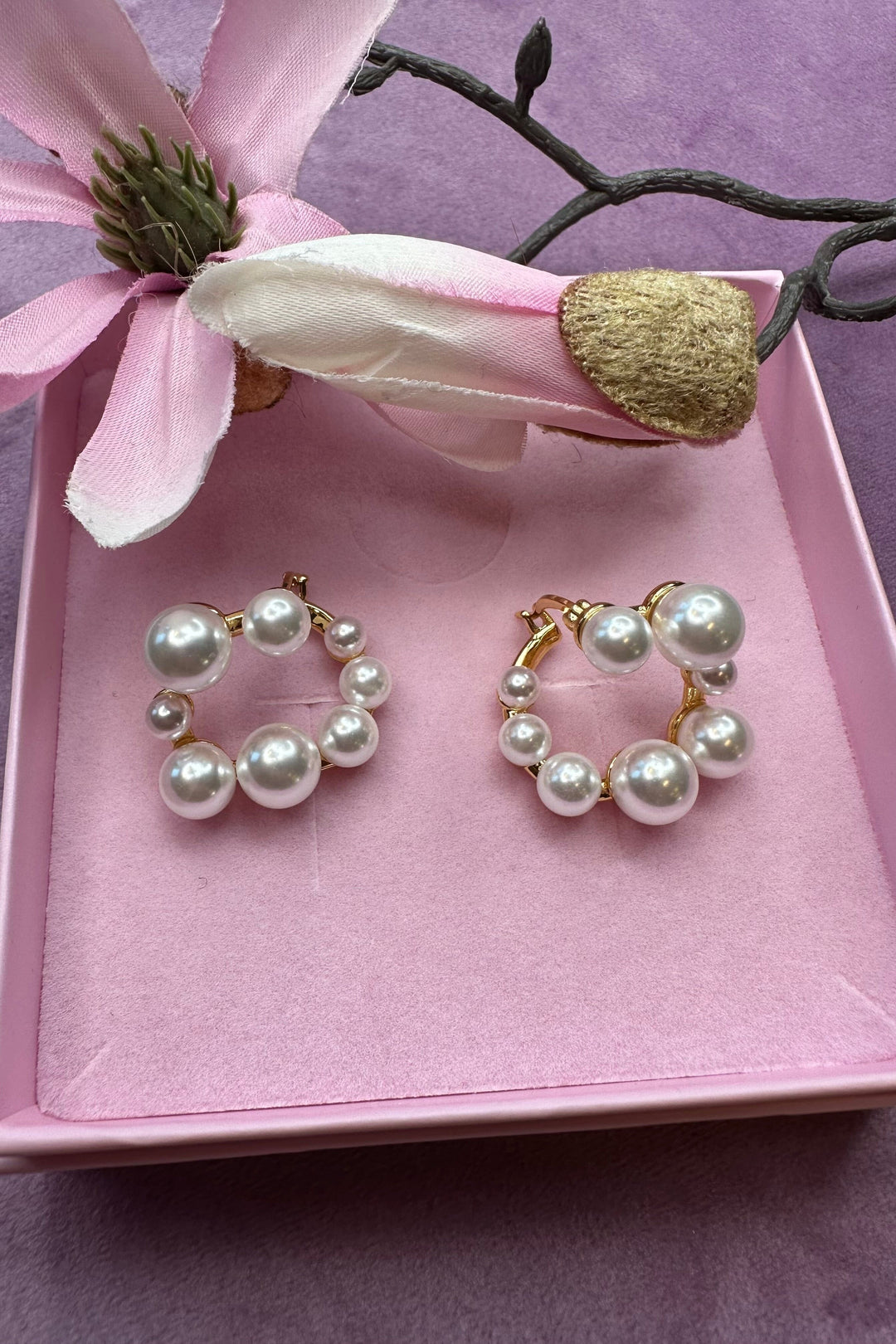 Mellow Moon - Brass Earring - Forgyldt Øreringe