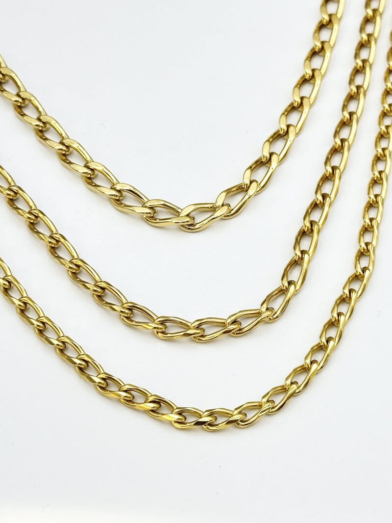 Mellow Moon - Figaro Mesh Necklace figaro02 - Forgyldt Halskæder