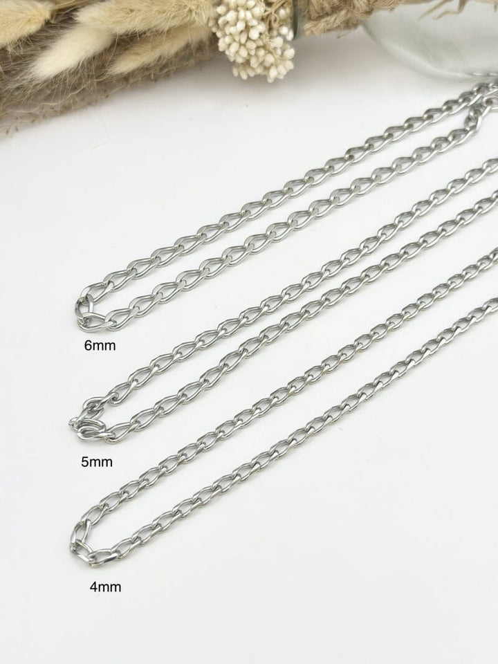 Mellow Moon - Figaro Mesh Necklace figaro02 - Forsølvet Halskæder