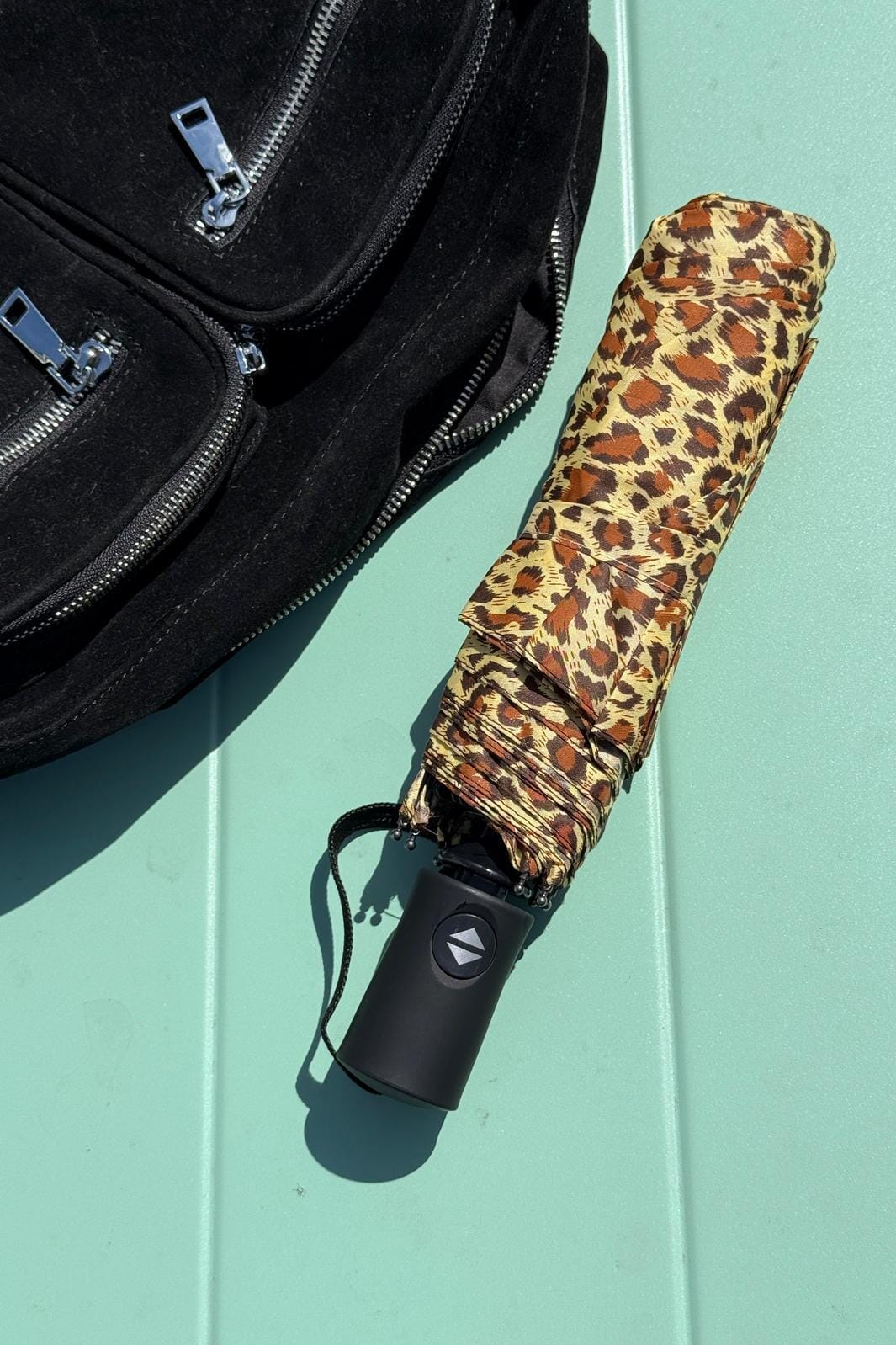 Mellow Moon - Foldable Umbrella PP-7922 - Dark Brown Paraply