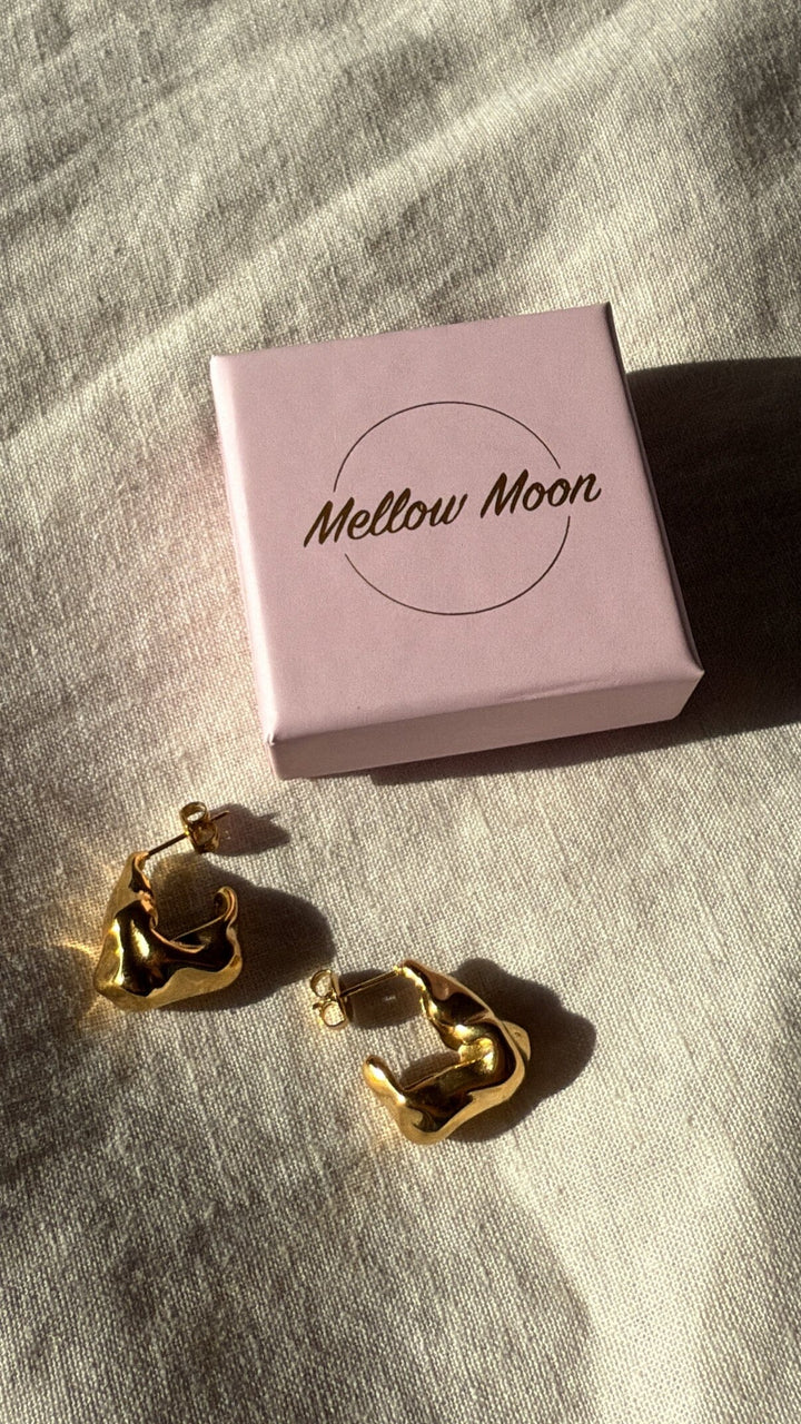 Mellow Moon - Greta Ørering - Forgyldt Øreringe