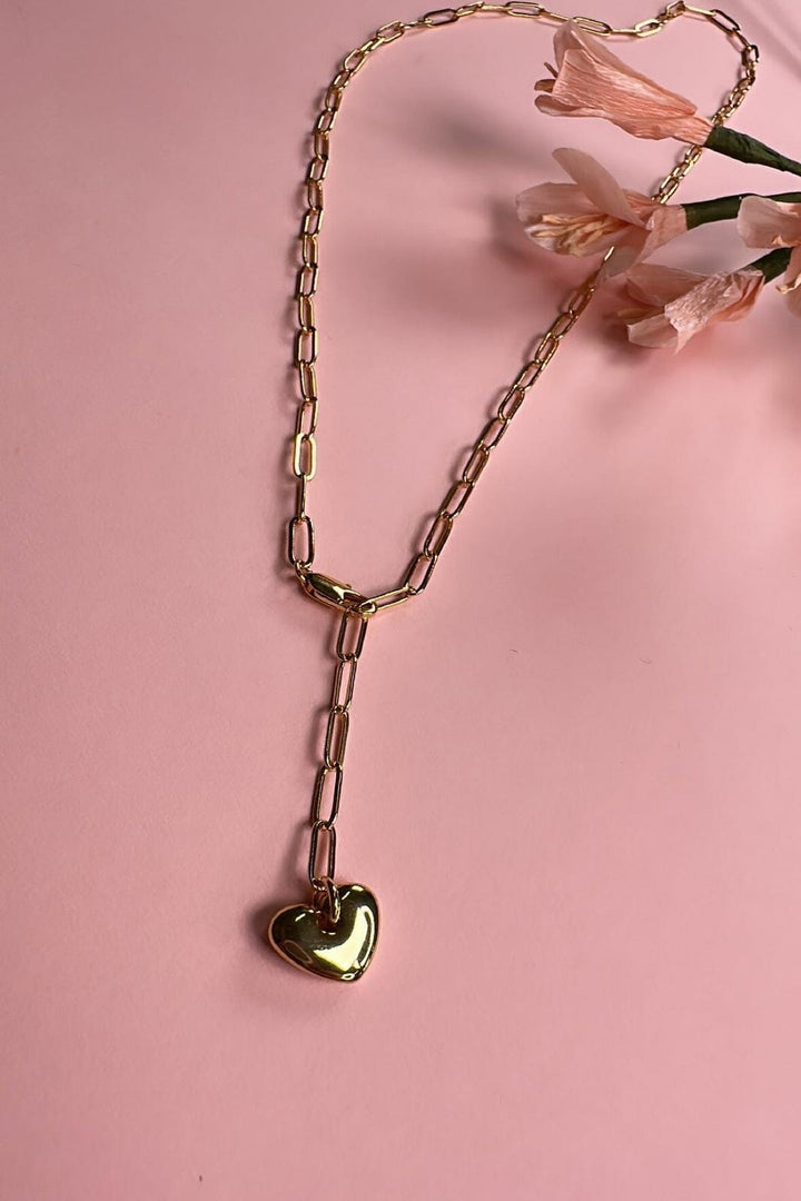 Mellow Moon - Heart Chain Necklace - Forgyldt Halskæder