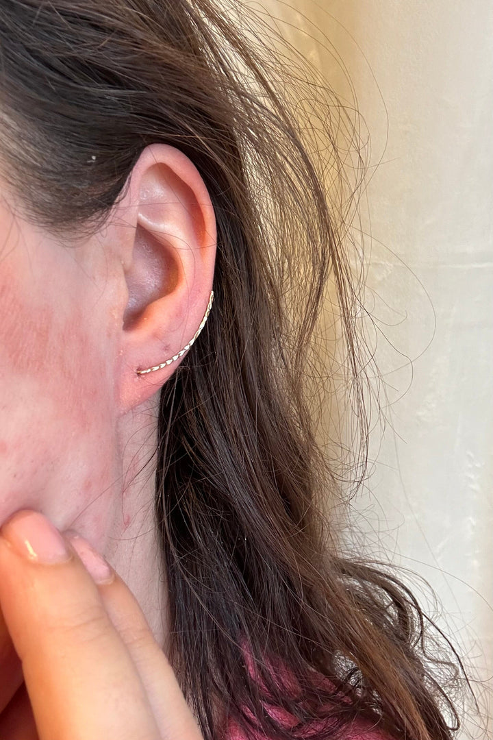Mellow Moon - Up The Ear Earring - Forgyldt Øreringe