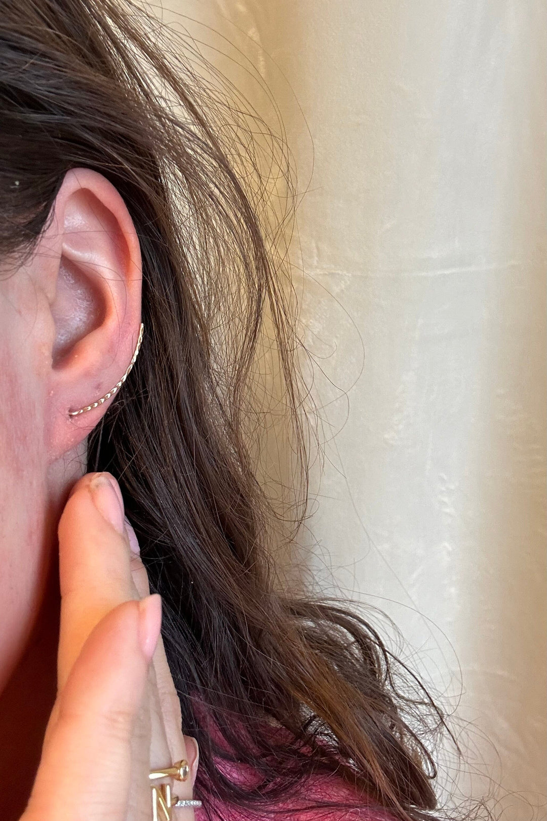 Mellow Moon - Up The Ear Earring - Forgyldt Øreringe