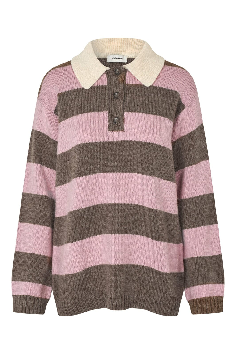 Modström - Pelhammd Stripe Polo 58613 - 12038 - Lilac Chocolate Stripe