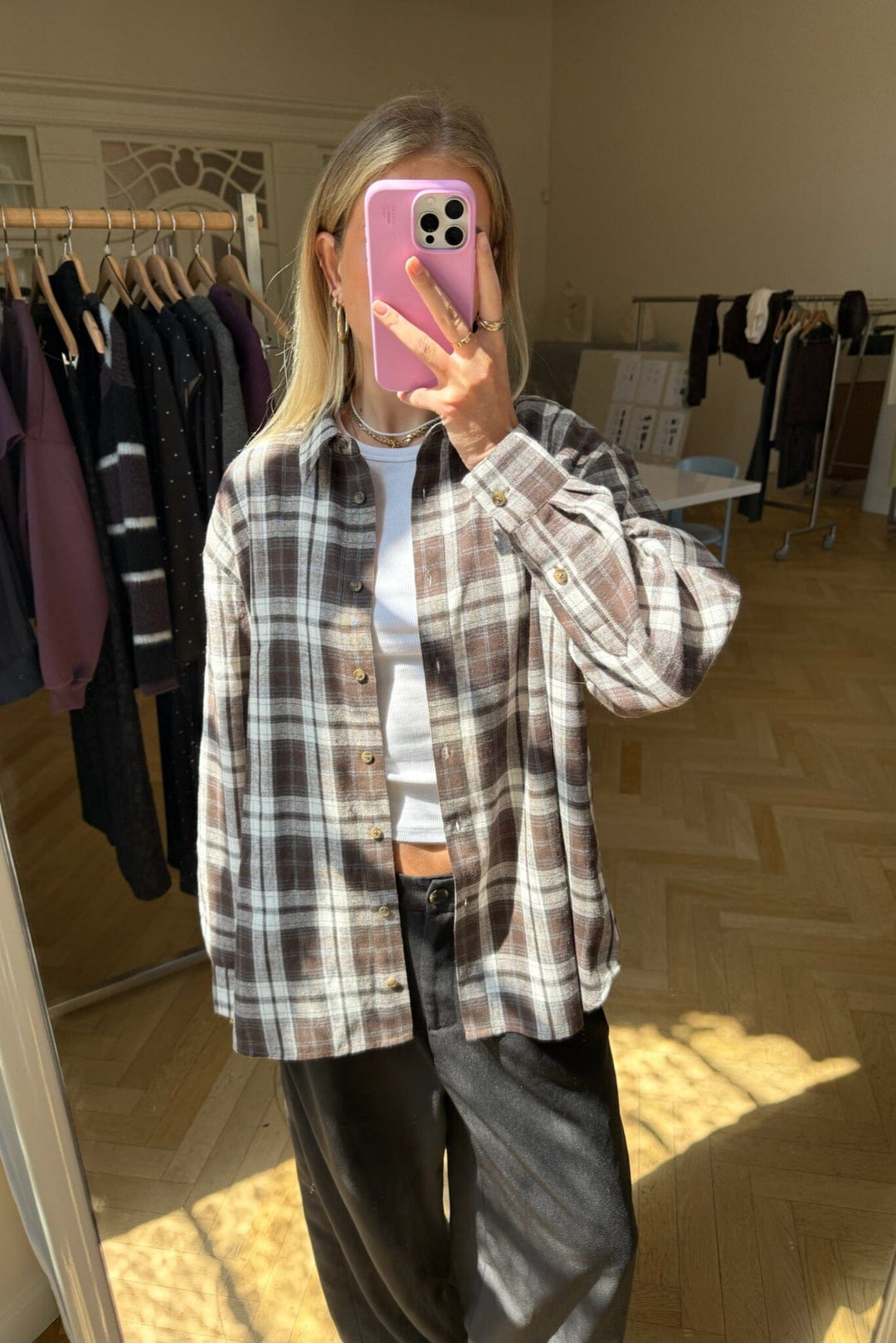 Modström - Tappomd Shirt 59125 - 13629 - Seal Brown Tartan Skjorter