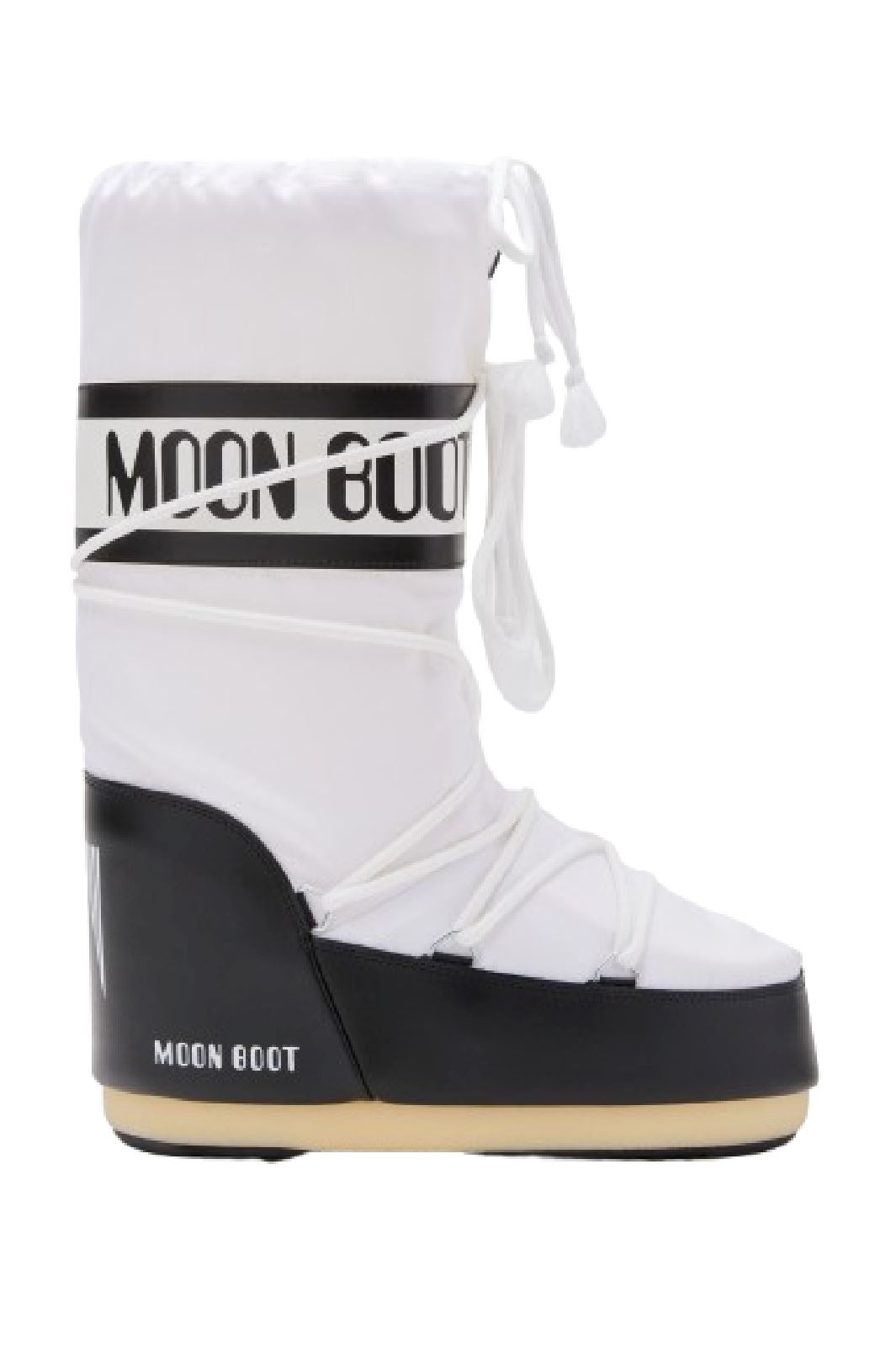 Moon Boot - Mb Icon Nylon - Na02 Black/white Støvler