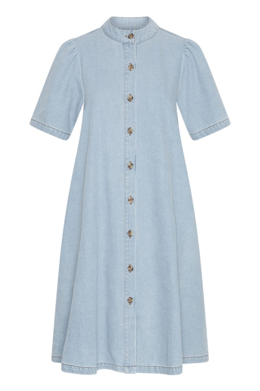 Moss Copenhagen - Mschjolene Elena 2/4 Shirt Dress 19036 - Light Blue Wash Skjorter