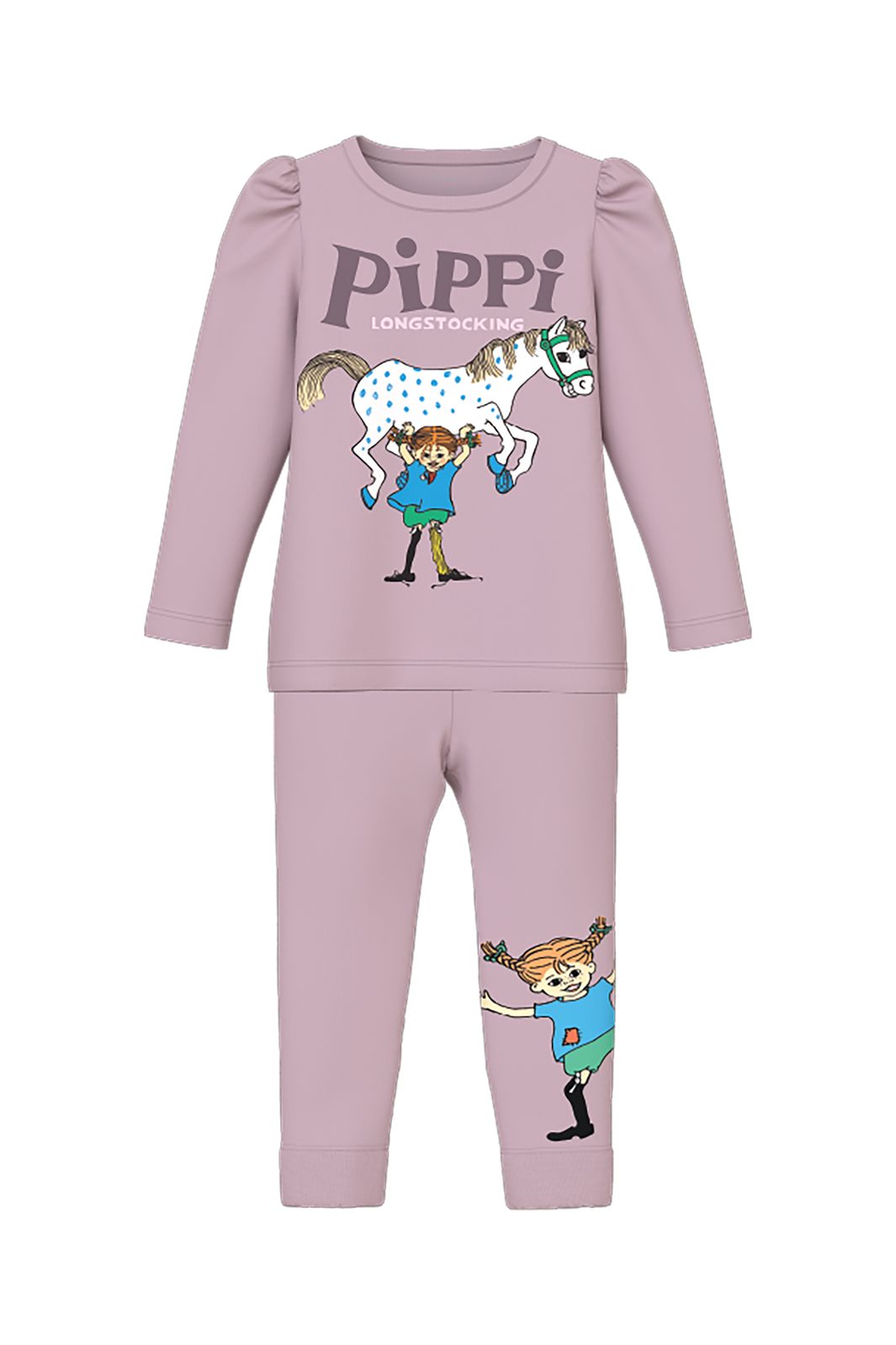 Name It - Nmfsoleim Pippi Ls Nightset Sky - 4978191 Keepsake Lilac