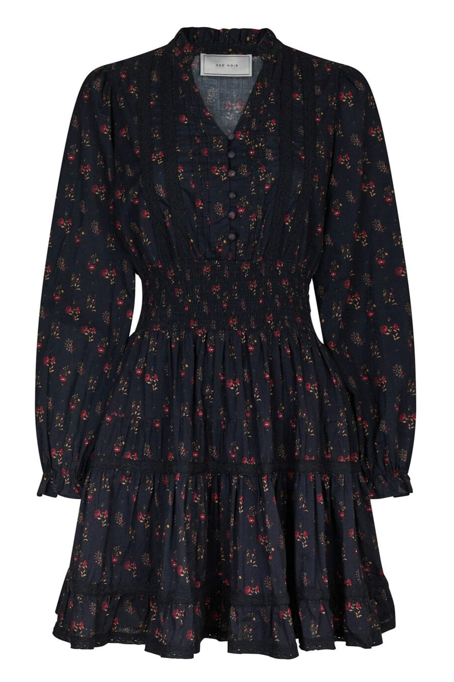 Neo Noir - Cornell Fine Print Dress 166552 - 702 - Dark Navy