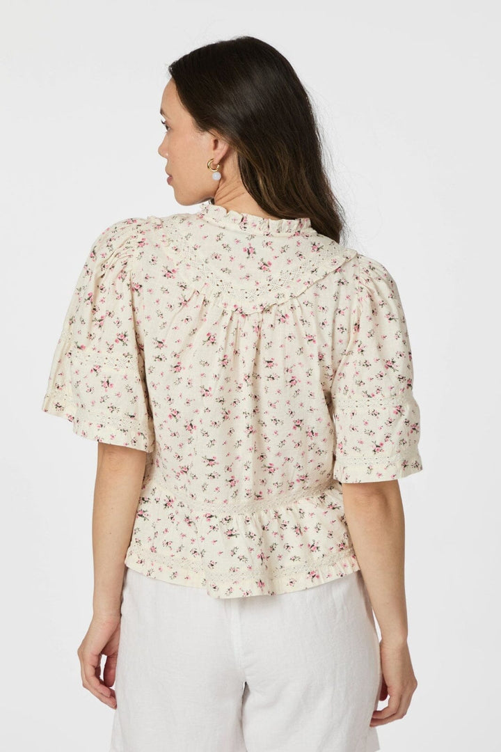 Neo Noir - Evienne Floral Blush Top 165626 - 165 - Rose