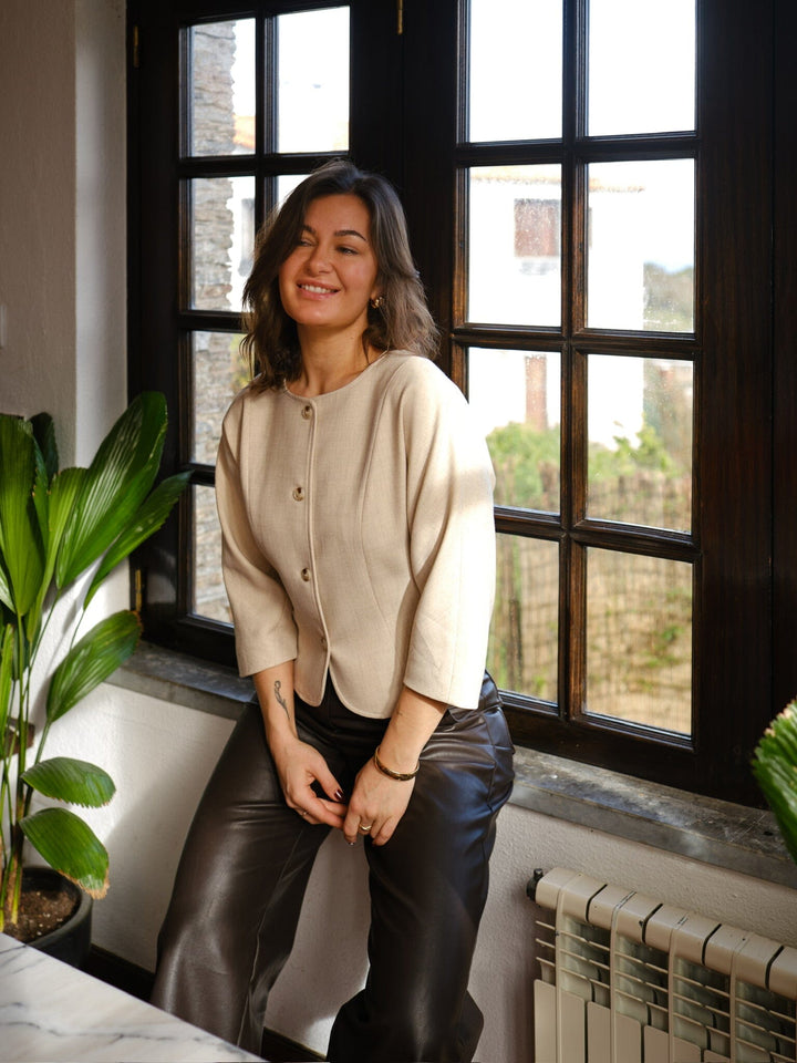 Neo Noir - Mesto Melange Jacket 165442 - 976 - Beige Melange Blazere