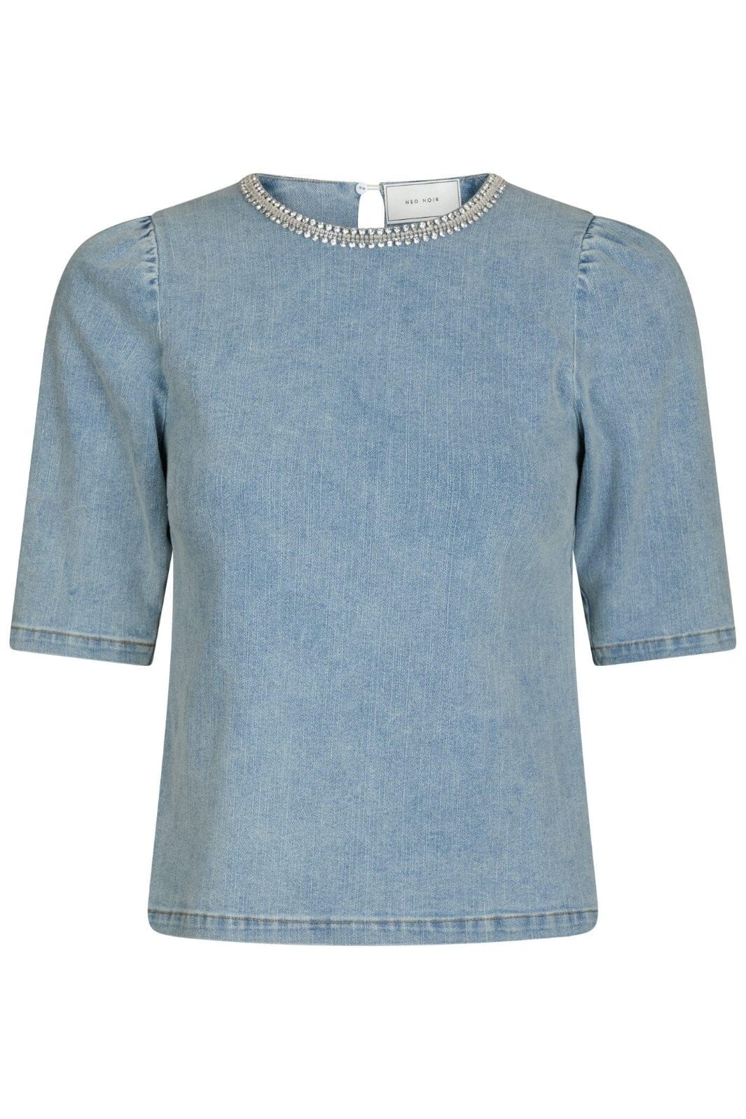 Neo Noir - Rosia Denim Emb Top 165734 - 145 - Light Blue
