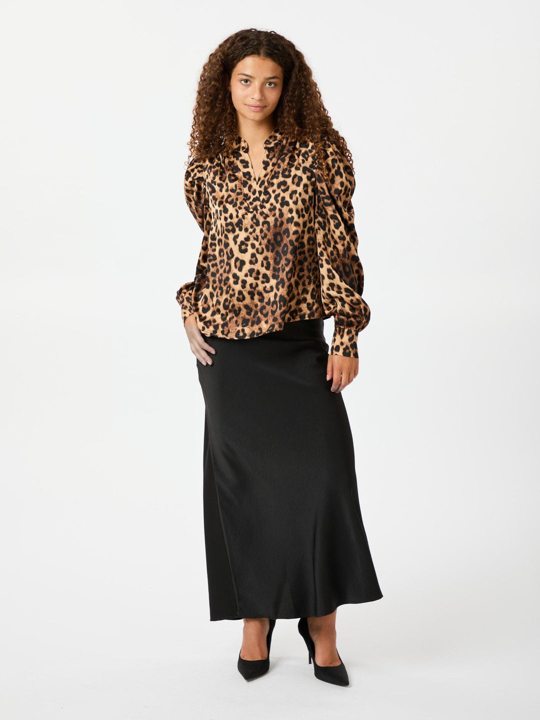 Neo Noir - Rosslyn Leo Blouse - Leopard Skjorter