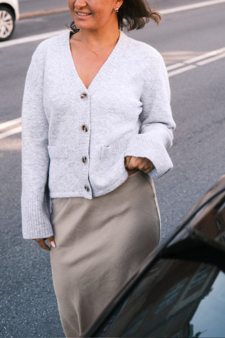 Neo Noir - Vicky Structure Skirt - Smoke Green Nederdele