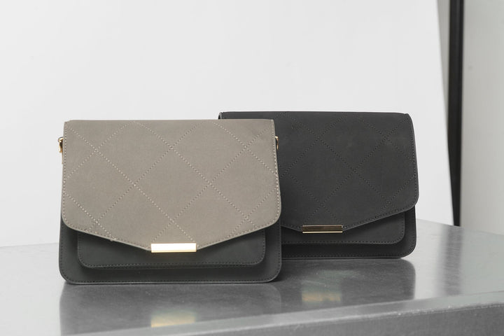 Noella - Blanca Multi Compartment Bag - Dark Grey/Black Tasker