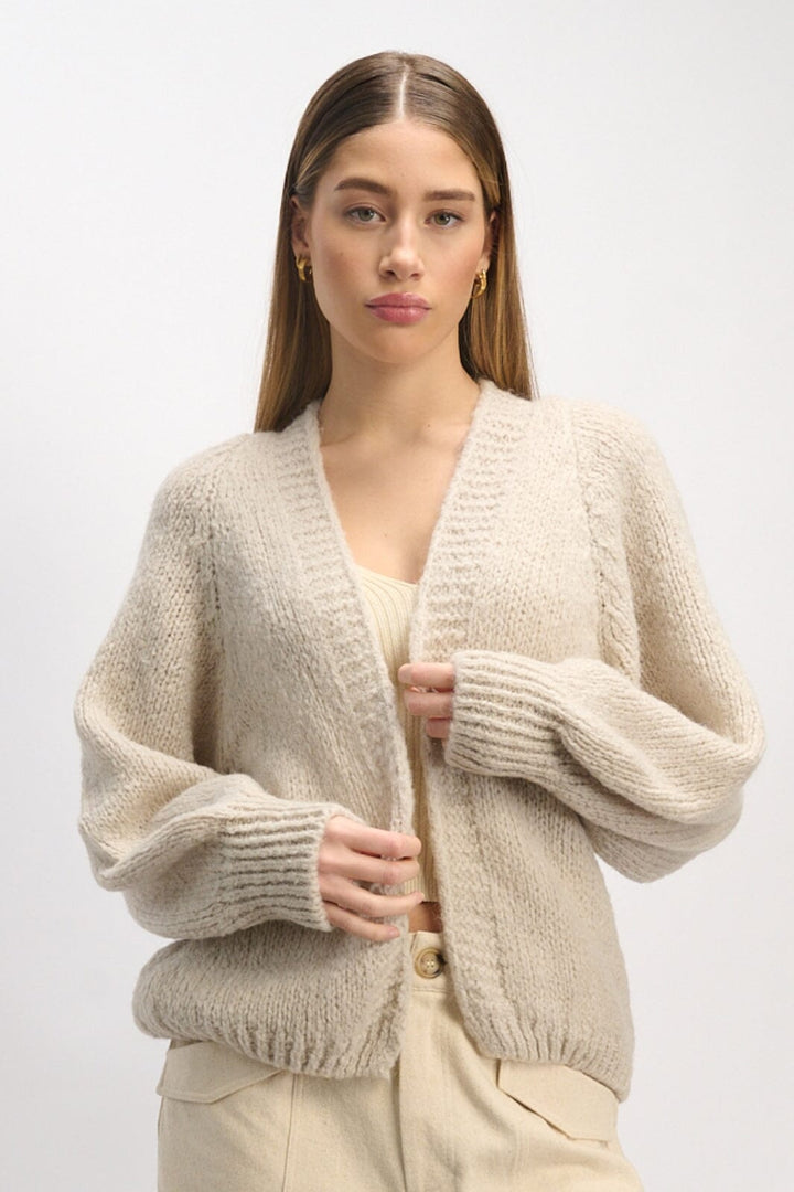 Noella - Fora Knit Cardigan - Sand Cardigans