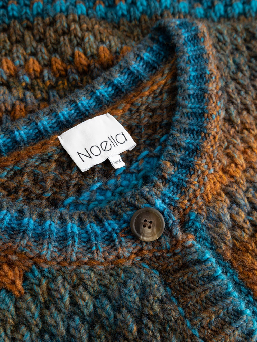 Noella - Kae Knit Cardigan 10870001 - 1375 - Turqouise Brown Mix Cardigans