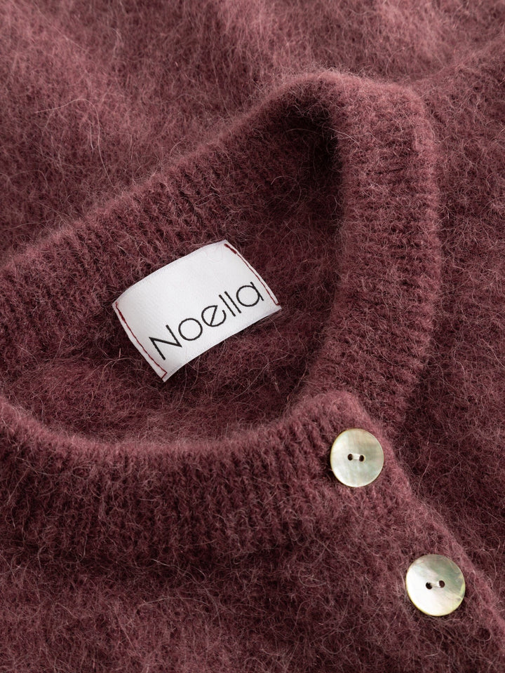 Noella - Kae Knit Cardigan 12940084 - 1285 - Bordeaux Cardigans