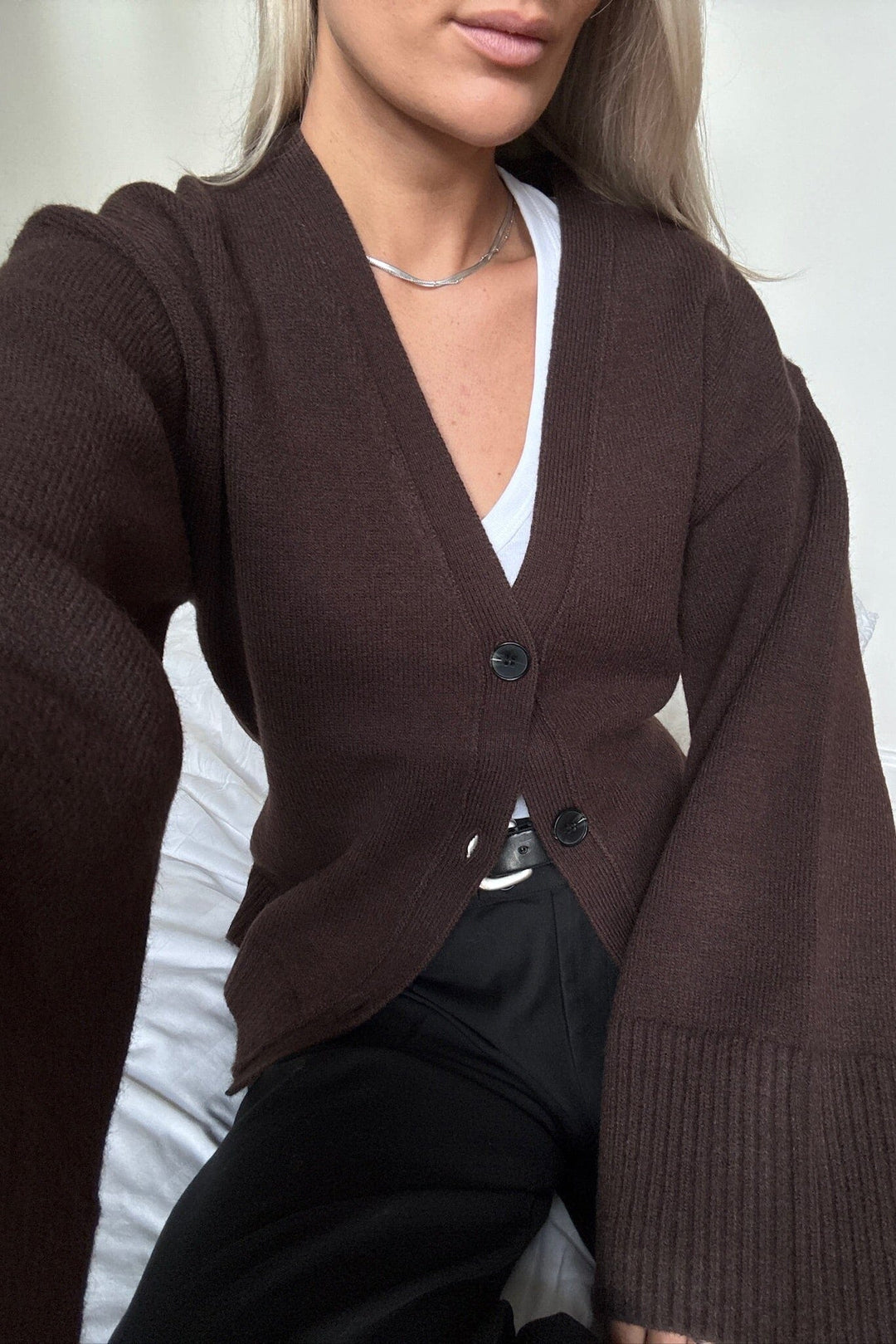 Noella - Lenyx Knit 13770001 - 674 - Chocolate Strikbluser