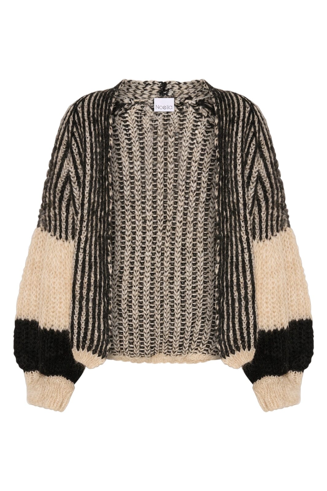 Noella - Liana Knit Cardigan - Cream/Black Cardigans